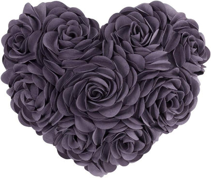14x16 Inches JWH Heart Flower Throw Pillow Covers Decorative Floral Shaped Accent Cushion Soft Pillowcase for Sofa