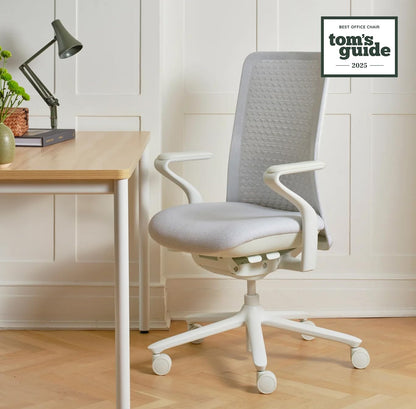 Branch Verve Chair - High Performance Executive Office Chair with Contoured Back and Adjustable Lumbar Support - High Density Foam Cushion and 3D Knit Back - Fits 5' to 6', Up to 275 lbs, Mist