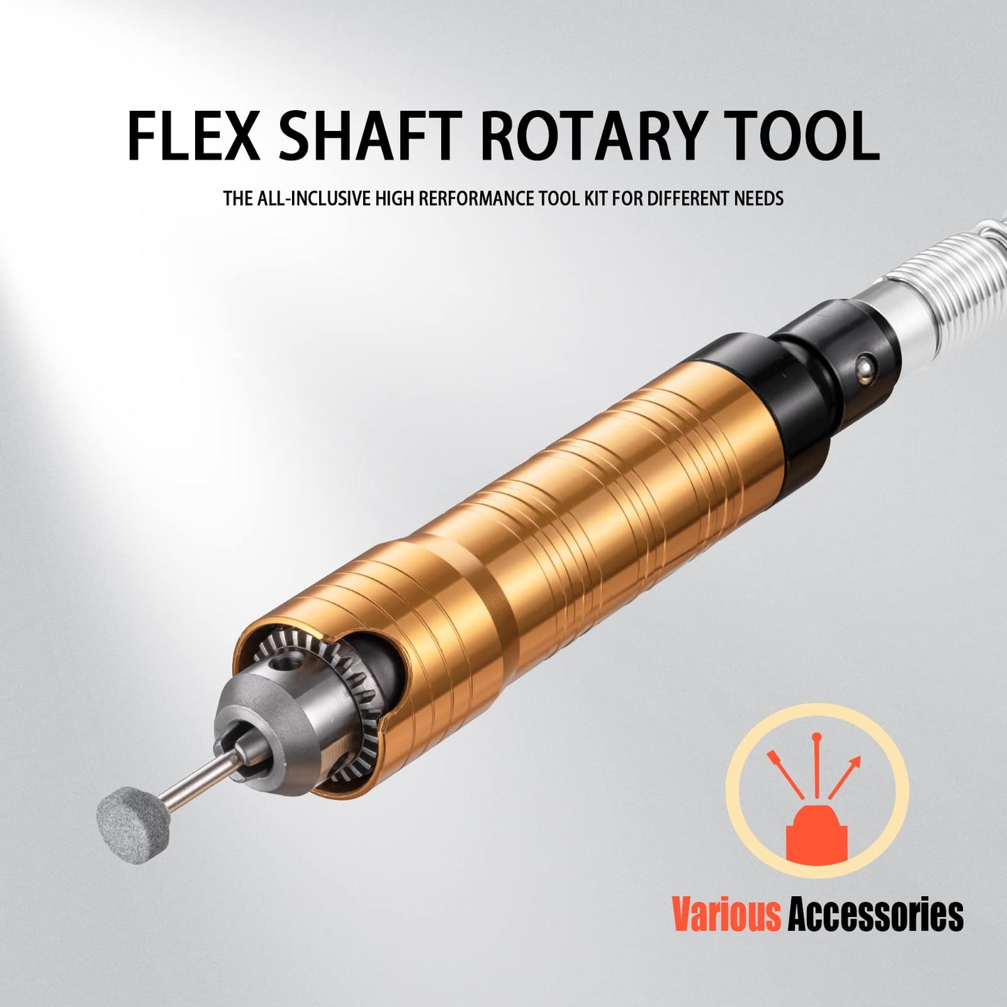 DZQ 1000W Rotary Tool Kit with 97 Accessories, Flex Shaft Grinder for Carving, Polishing, Drilling, Buffing – Hanging Rotary Tool with 1/4" Chuck & Foot Pedal
