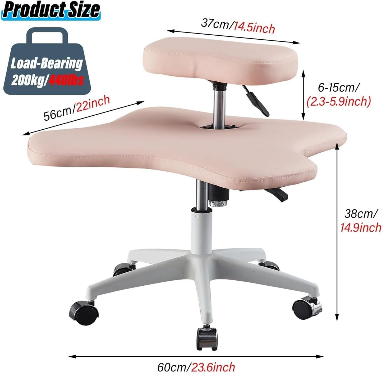 Meditation Chair,Cross Legged Chair, Ergonomic Cross Legged Chair for Home/ADHD Gameing Chairs for Adults Cross Legged, White Black Meditation Chair(Pink)