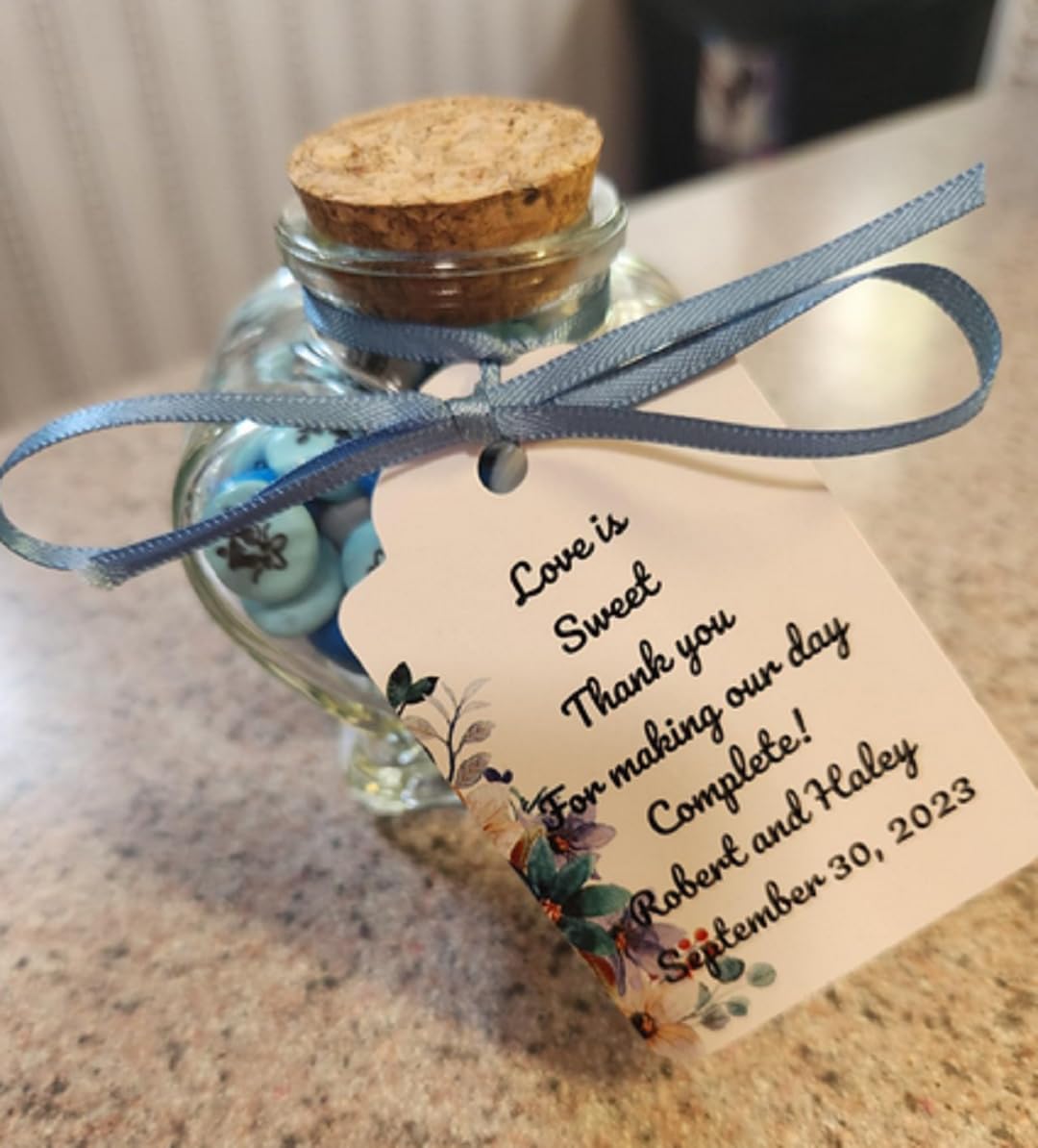 zmgmsmh Mini heart jars small heart shaped glass jar with cork lids candy jars bridal shower favors memo jar perfect amount about 3 ounces holding sands, shells,candies etc (10 pcs)