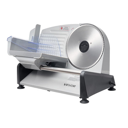 VEVOR Meat Slicer, 7.5 inch 200W Electric Deli Slicer Machine with SUS420 Blade, 0-0.6 inch Adjustable Thickness, ETL Certified Home Food-Slicer for Meat, Ham, Baguett, Steak