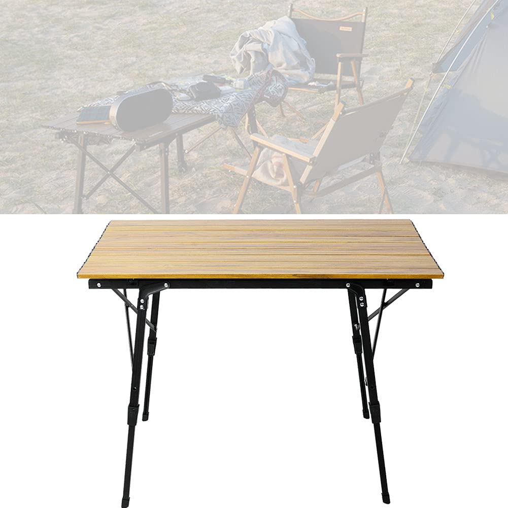 OPPWONG Portable Aluminum Alloy Folding Table Camping Picnic Desk with Easy Assembly No Tools Needed for Outdoor BBQ Dining