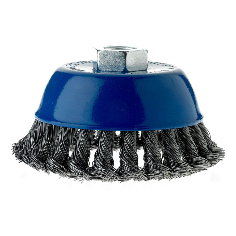 Mercer Industries 189030 - 4" x 5/8"-11 Knot Cup Brush, .020 Carbon Steel Wire