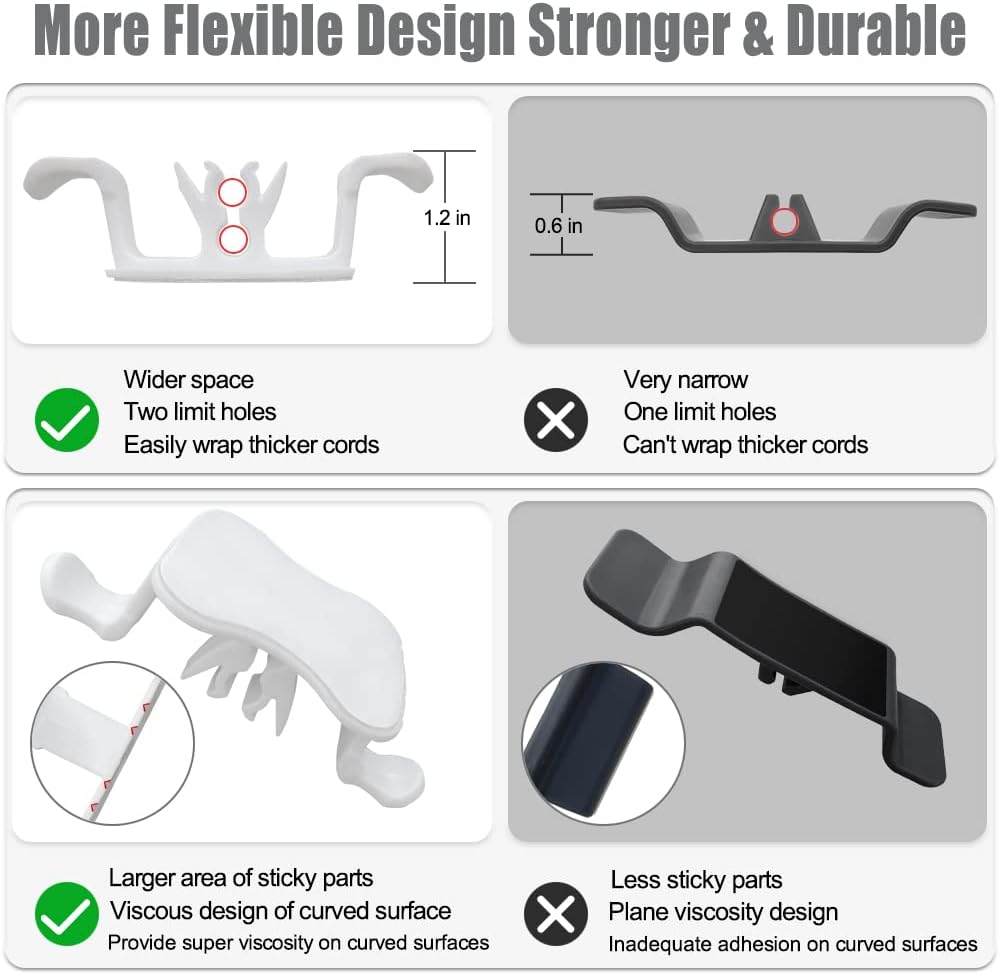 6 PCS Sticky Cord Organizer for Kitchen Appliances, Sturdy Cord Wrapper for Small Appliances, Mixer, Pressure Cooker,