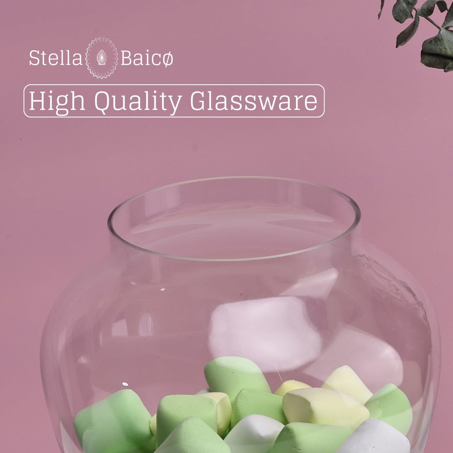 Large Glass Apothecary Jars with Lid, Glass Candy Jar for Candy Buffet, Elegant Decorative Glass Jars for Wedding, Display and Party, Clear Candy Canisters (Height: 12.6", Diameter: 6.3")