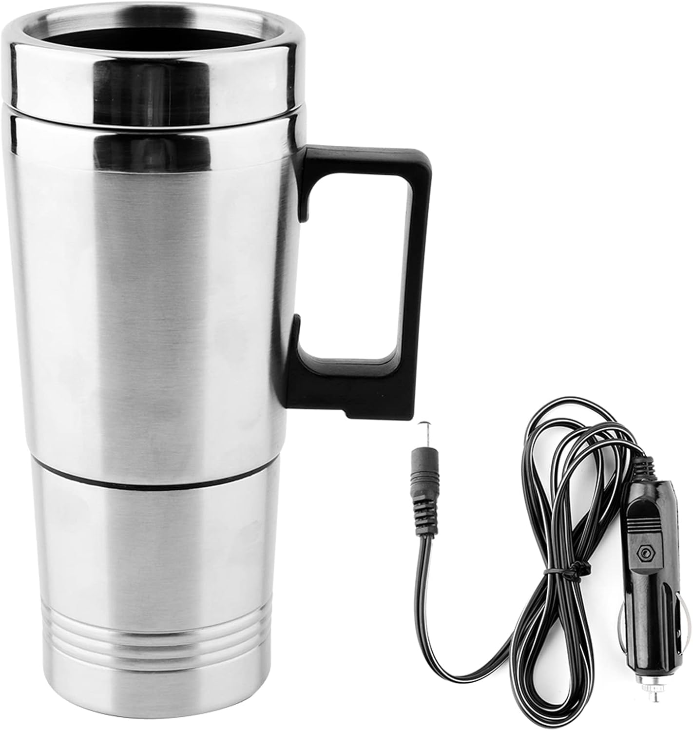 Travel Kettle, 350ml 150ml 12V Portable Electric Car Kettle, Stainless Steel Car Coffee Mug Kettle for Heated Water Cup