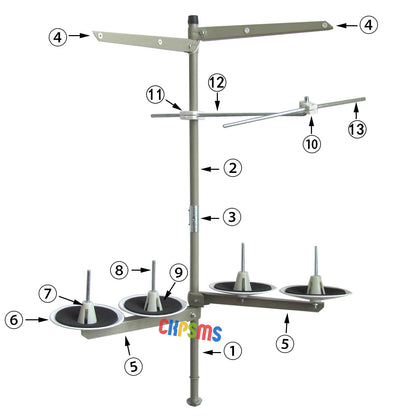 CKPSMS Brand -1 Set Thread Stand Compatible with Industrial Sewing Machines (F4)