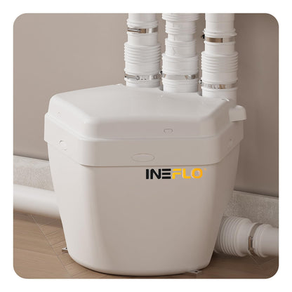 Under-Sink Utility Pump | Heavy-Duty 1750 GPH Flow Rate, 6m/18ft Lift | 500W, 230V Motor with Copper Windings | for Basements Shower, Laundry and Sump Wastewater Drainage