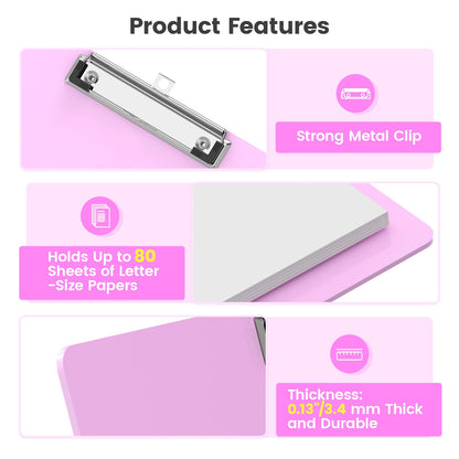 Macroclo Extra Large 11x17 Clipboards, Plastic Pink Drawing Boards, Horizontal Clip Board, Landscape Layout. Suitable for Watercolor, Sketching, Painting. Art & Drafting Supply