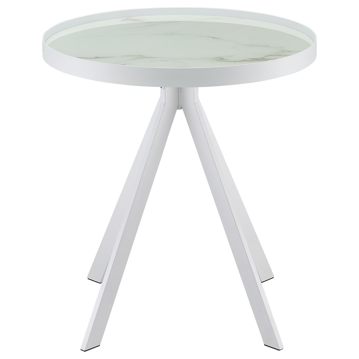 Coaster Home Furnishings Briggs 3-Piece Round Coffee and End Table Set White