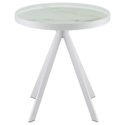 Coaster Home Furnishings Briggs 3-Piece Round Coffee and End Table Set White