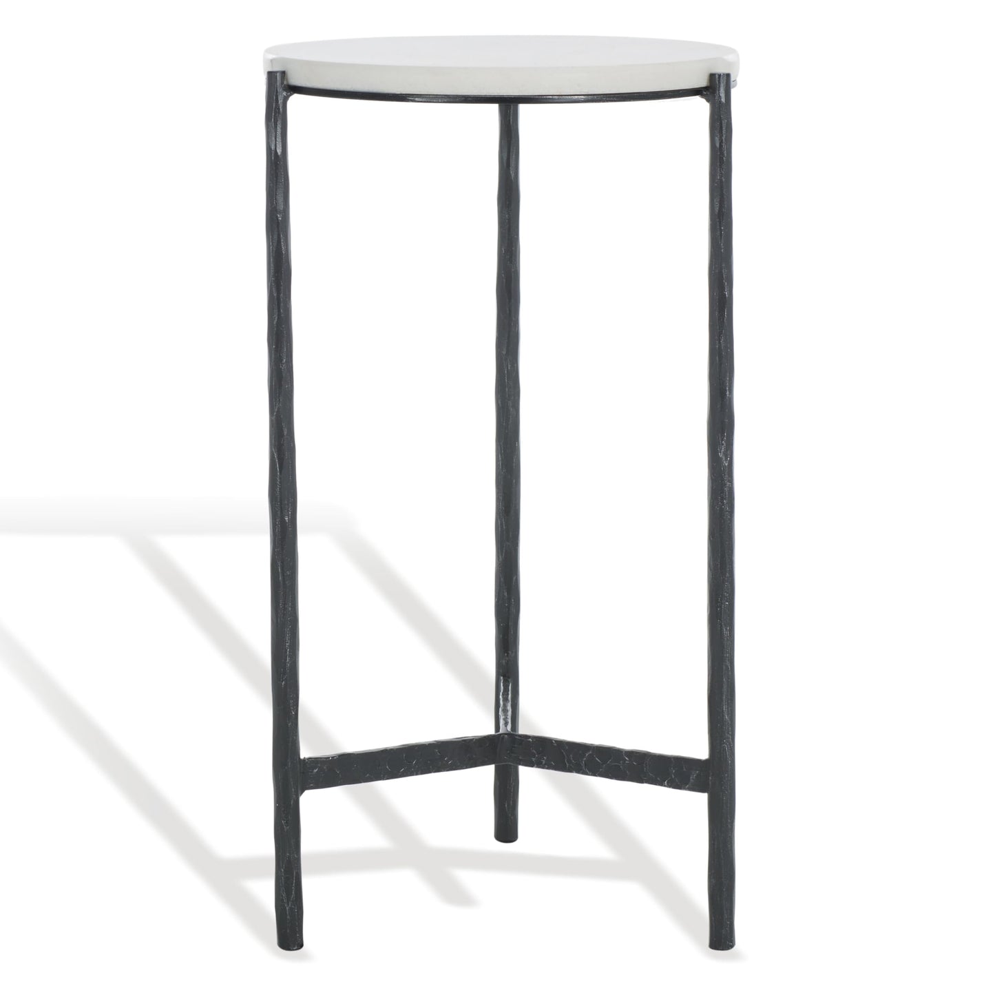 SAFAVIEH Couture Collection Marylou Black/White Marble Top Drink Table (Fully Assembled)
