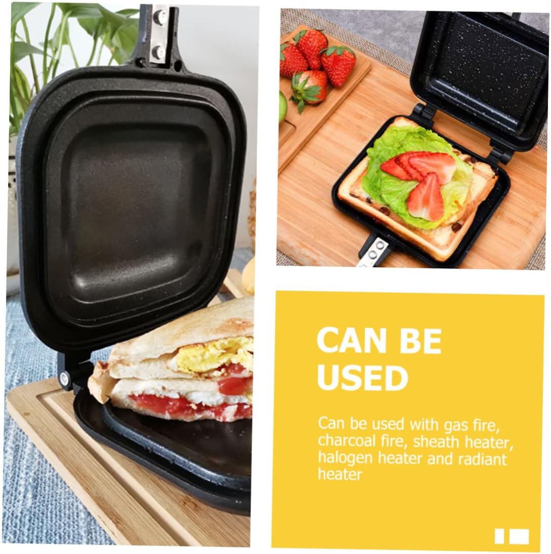 Sandwich Skillet, Non-stick Kitchen Sandwich Maker for Grilled Cheese, Double Side Frying Pan, Kitchen Essential Grill