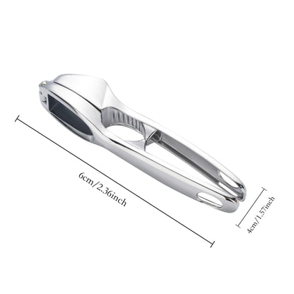 Huakai Kitchen Premium Garlic Press - Zinc Alloy Garlic Press effortlessly crushes garlic cloves, ginger chunks, nuts, and seeds. Comfortable to use and dishwasher safe.