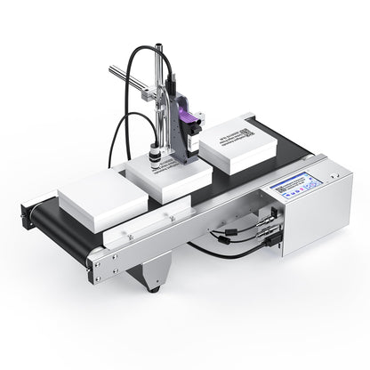 WELCZEK JS350 Automatic Inkjet Coding Machine with Mini Conveyor Belt | 2-12.7mm Industrial Online Inkjet Printer for Expiry Dates, Batch Numbers, Barcodes, QR Codes, Logos & Labels etc.