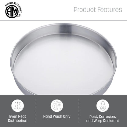 American Metalcraft A80162 Straight-Sided Pan, Aluminum, 16" Dia., 2" H
