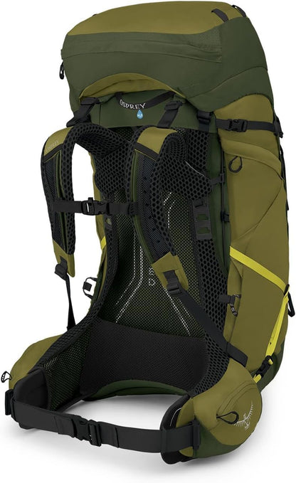 Osprey Atmos AG LT 65L Men's Backpacking Backpack, Scenic Valley/Green Peppercorn, L/XL