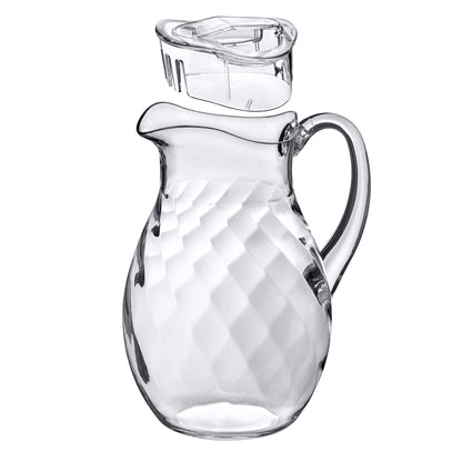 Amazing Abby - Bubbly Whirly - Plastic Pitcher (64 oz, 2 Quart), Clear Water Pitcher with Lid, Fridge Jug, BPA-Free, Shatter-Proof, Great for Iced Tea, Sangria, Lemonade, Juice, Milk, and More