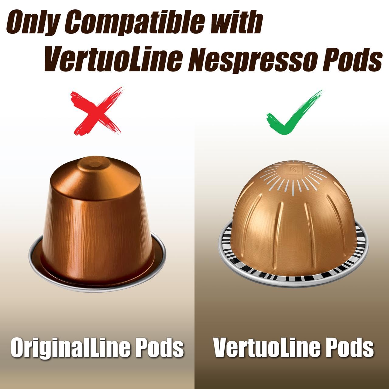 Deco Brothers Crystal Tempered Glass Vertuo Pod Holder Drawer, 30 Large or 60 Small Nespresso Capsule Organizer, Black