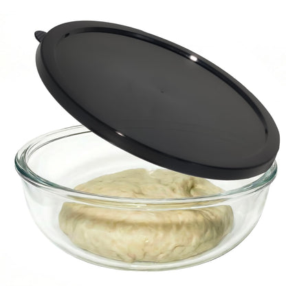 Zombcame Large Glass Mixing Bowl for Sourdough, 6.2QT with Lid – Big Capacity Clear Bowl for Sourdough, Baking, Salad Prep & Food Storage
