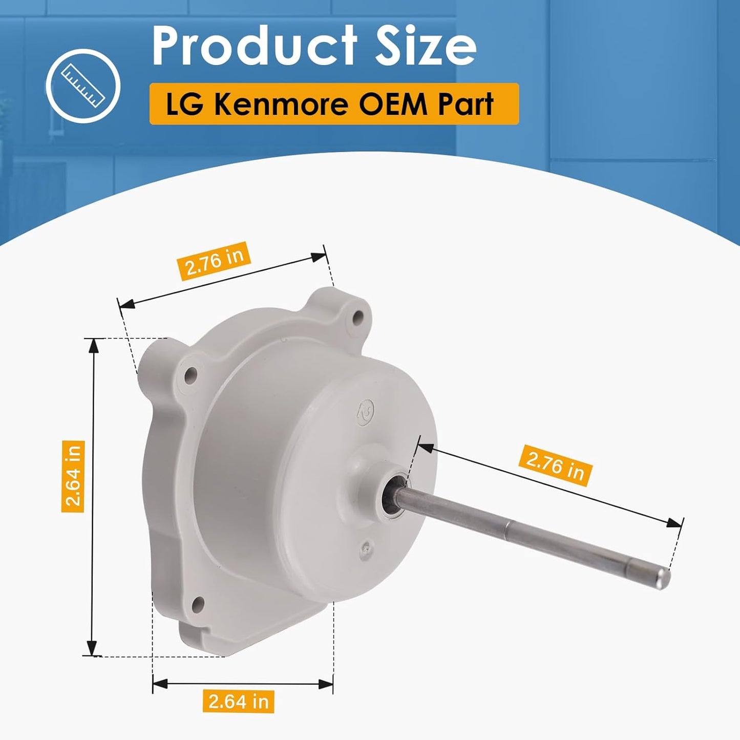 EAU65058313 Evaporator Fan Motor, Compatible with LG Kenmore Freezer, Replace OE# EAU63103001 AP7178307