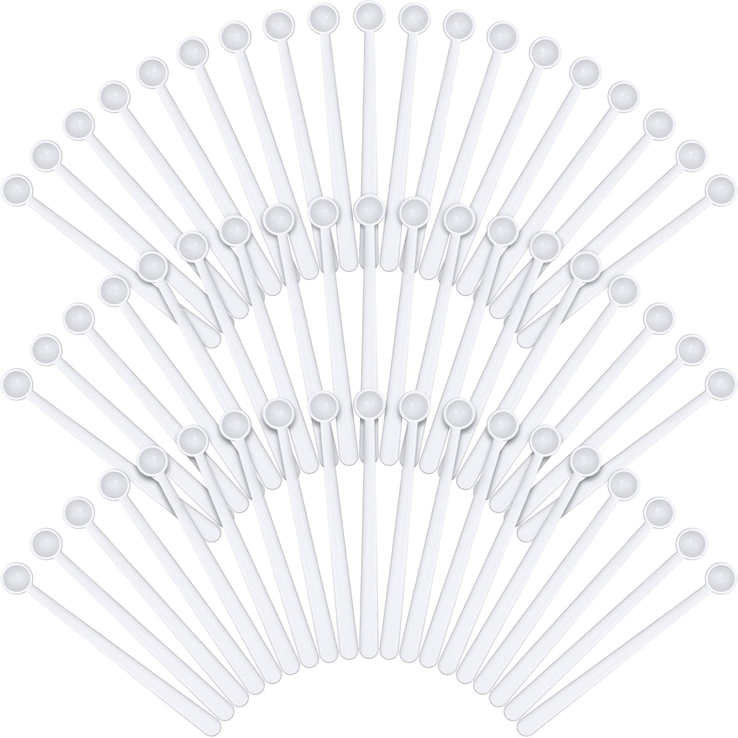 Chengu 200 Pieces Mini Measuring Spoons 1/32 Teaspoon Micro Scoops 0.15 ml Mini Spice Scoop Micro Powder Scoop for Sugar Herbs Cosmetics Coffee Milk Measurement Tools Supplies