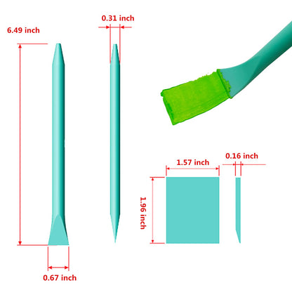 25pcs Screen Printing Squeegees with Flower Round Sponges Brush Set for Chalk Paste/Wood Burning/Craft Paint Tools, Self-Adhesive Stencil Rubber Mini Squeegee for Transfer Chalk Paint Stencil Ink