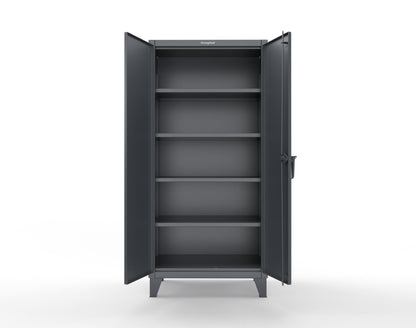 Strong Hold, 36" W x 24" D x 78" H, Industrial Cabinet, Heavy-Duty, Welded and Assembled, 12-Gauge Steel, Dark Gray, 4 Adjustable Shelves with 1,900 lbs. Capacity - USA, 36-244