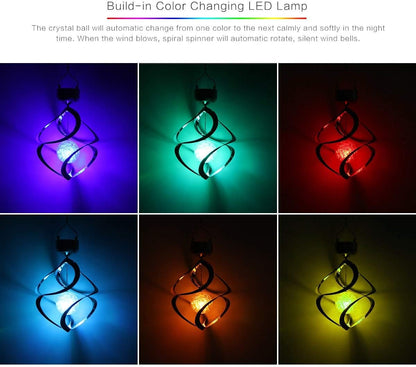 Color Changing Solar Hanging Lamp - Sparkling Crystal Ball for Gardens and Lawns