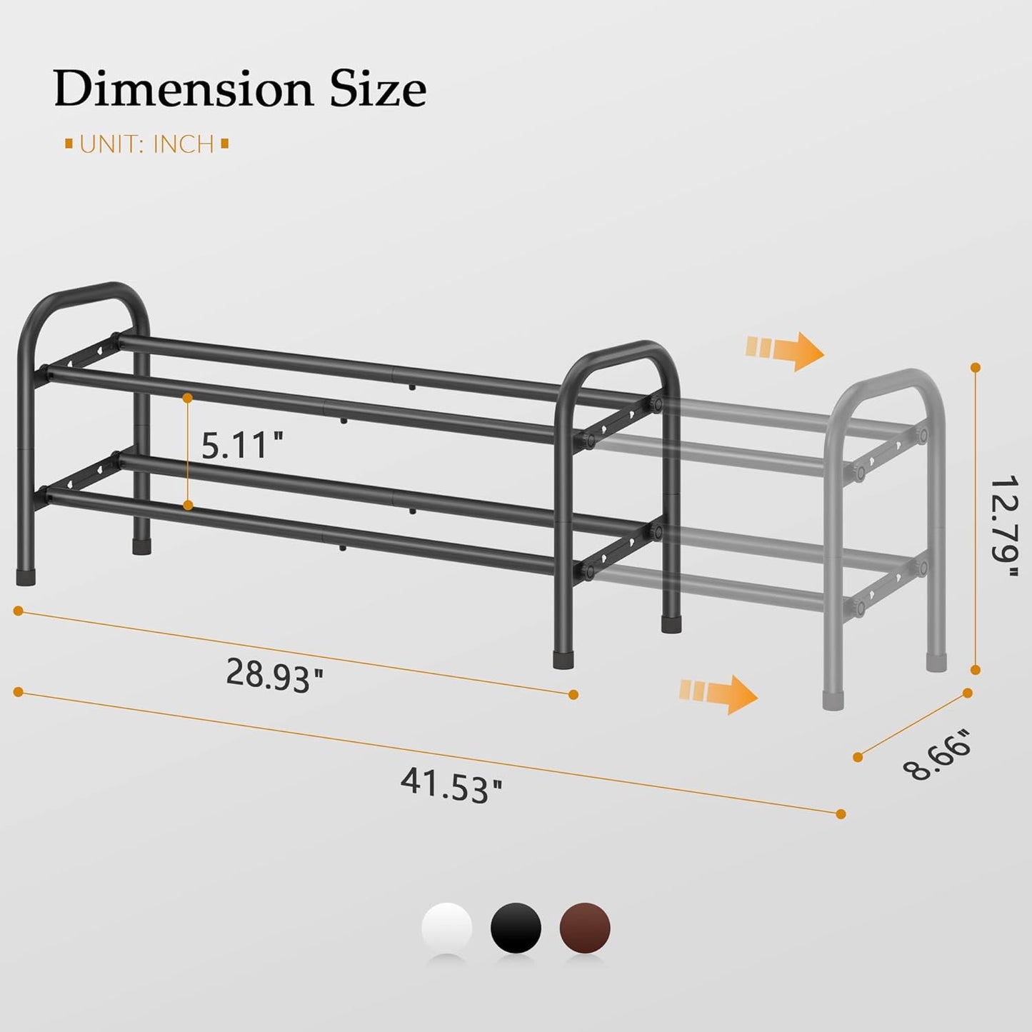 2 Closet, 28 42, Closet, 12 Gewudraw Tier Shoe Rack, Shoe Organizer for Metal Shelf Can Expandable to for Bedroom