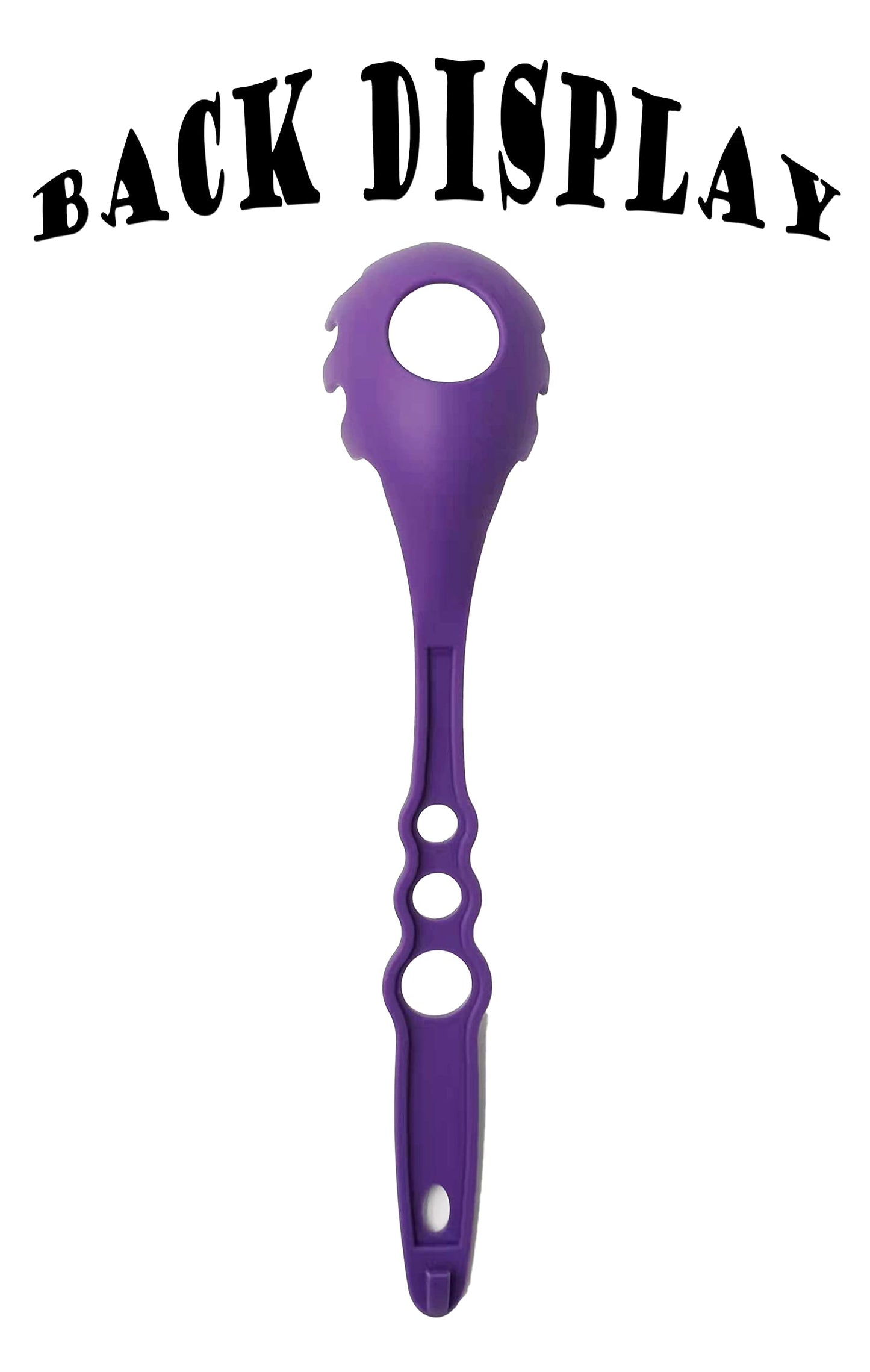 4 -in -1 Large Measure Portion Control/Nylon Spaghetti Spoon/Spoon Strainer/Spaghetti Measurer Tool Quick Pasta Measuring Tool With 3 Different Sizes Measuring Holes,For Kitchen Cooking Tool 【PURPLE】