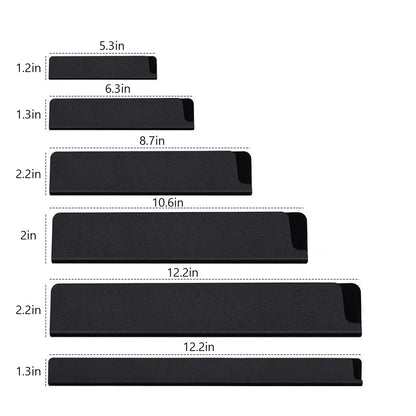 Chef Knife Roll Bag with 7 Slots Cutlery Knives Holders Protectors&6 Packs Knife Edge Guard Set Blade Covers,Knife Roll Storage Bag,Portable Travel Chef Knife Case,Kitchen Travel Cooking Tools