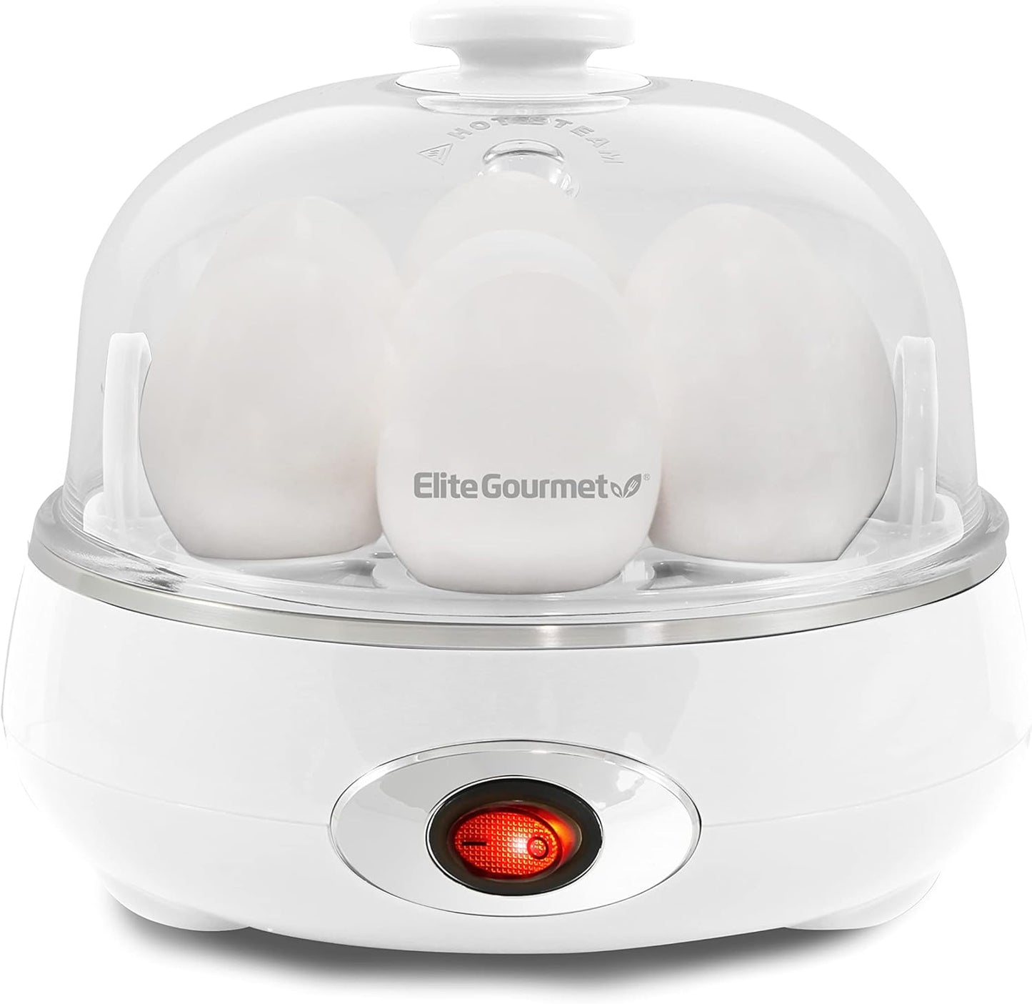 Elite Gourmet EGC007CHW Electric 7 Egg Capacity Cooker, Poacher, Omelet Maker, BPA Free