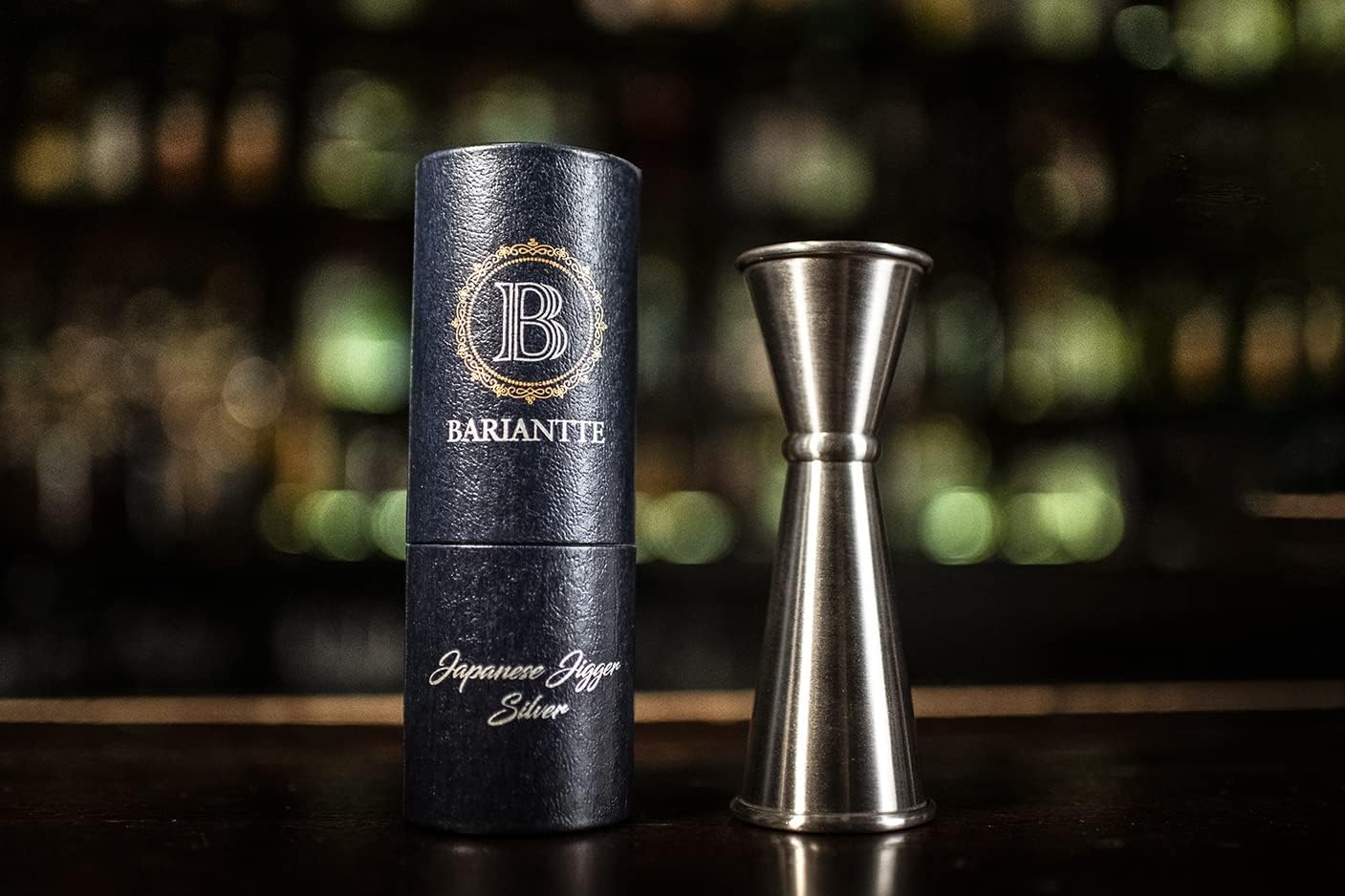 BARIANTTE Cocktail Jigger for Bartending, 2 oz 1 oz Japanese Measuring Shot Glass - Silver