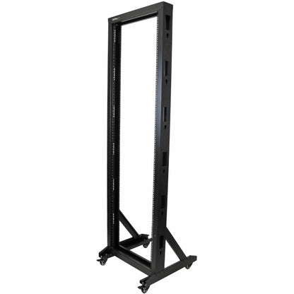 StarTech 42U 2-Post Open Frame Server Rack, 19in Rolling IT Rack with 661lb (300kg) Weight Capacity, Space-Saving Floor-Standing Network Rack