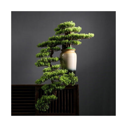 XJOYSL7921 Artificial Bonsai Artificial Bonsai Simulation Tree High-end Light Luxury Greenery Ornaments Entryway Decoration for Home Office