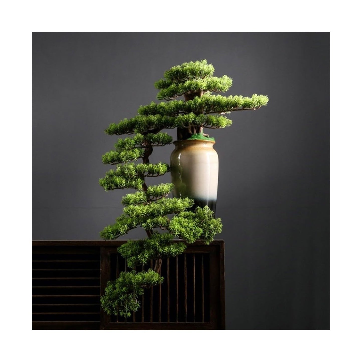 WANGHAI2024M Artificial Trees Artificial Bonsai Simulation Tree High-end Light Luxury Greenery Bonsai Ornaments Entryway Decoration Simulation Tree Artificial Bonsai