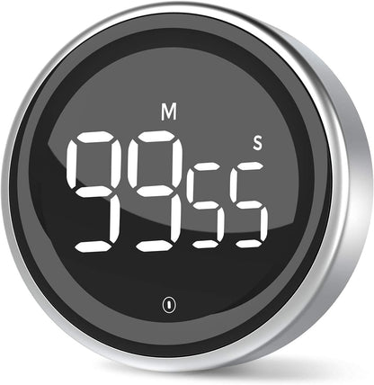 Timers: Digital Kitchen Timer with Magnetic Countdown and Large LED Display for Cooking and Fitness