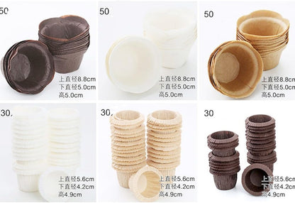 Cupcake Liners Baking Muffin Paper Baking Cups for Weddings, Birthdays, Baby Showers (Brown 30pcs)