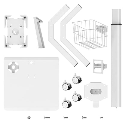 hemsoe Adjustable Rolling Medical Cart: Pneumatic Mobile Workstation with iPad Enclosure for 9.7-13" iPad and Tablet - Ideal for Hospital Dental Clinic Office
