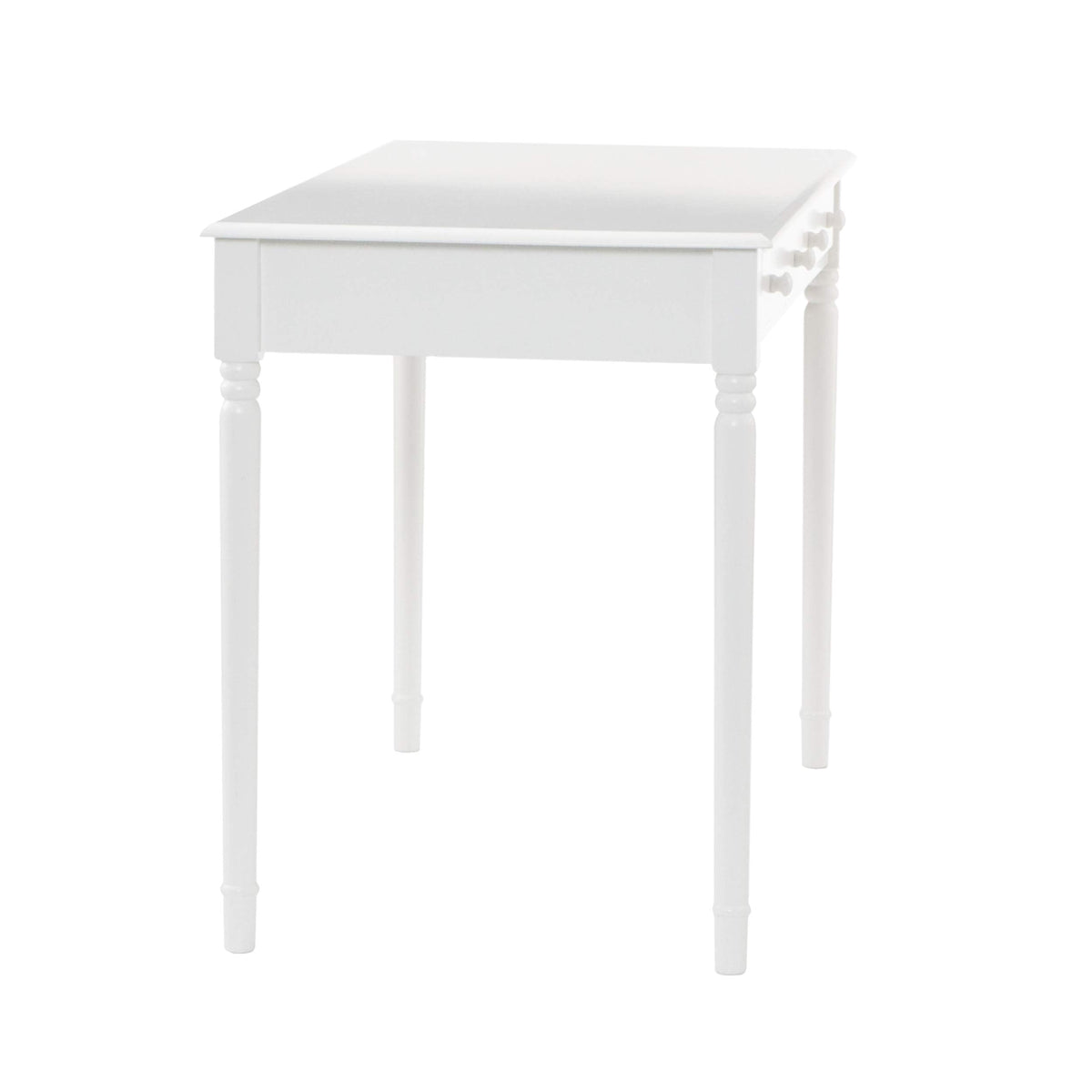SEI Furniture - Writing 2-drawer Desk- Crisp White - Transitional Design, White Finish - Ideal for Home Office, Bedroom (HO8800)