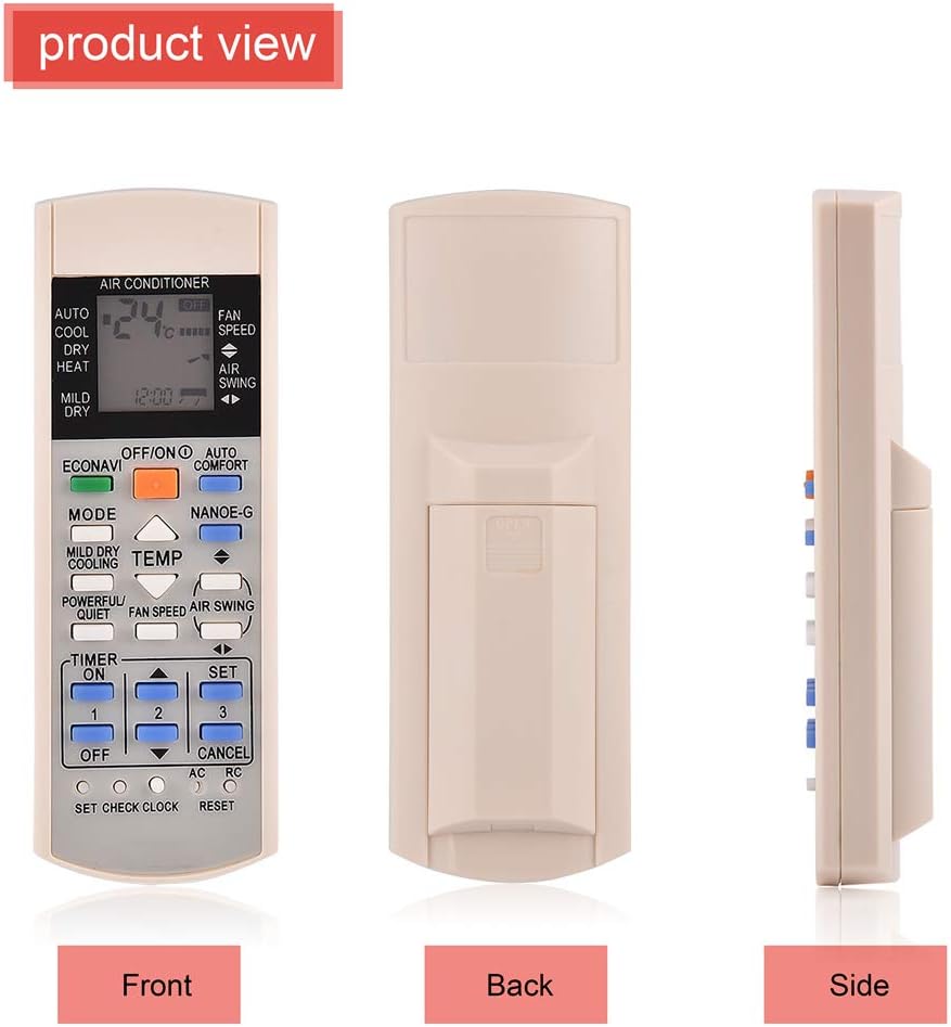 Universal Air Conditioner Remote Control Replacement for Panasonic Models A75c3300, A75c3208, A75c3706, A75c3708