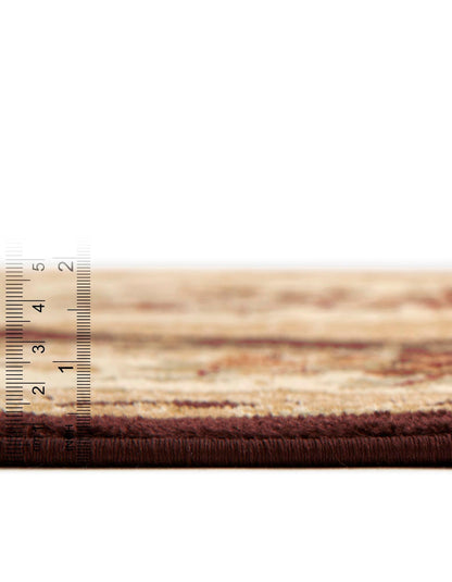 Unique Loom Versailles Collection Traditional Classic Floral Motif Area Rug (10' 0 x 13' 0 Rectangular, Brown/ Ivory)