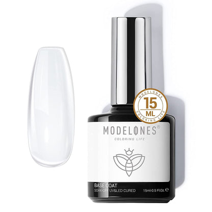modelones Builder Nail Gel with Gel Top Coat, 3Pcs Clear Builder Nail Kit for Thickening Apex Building Extension Rhinestone Gel Tips Glue, U/V LED Lamp Cured for Home DIY Salon Girls