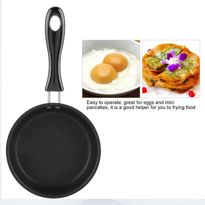 Zerodis Portable Mini Frying Pan, Nonstick Egg Pan for Breakfast Sandwich, Burger, Heat Resistant Cast Iron Skillet