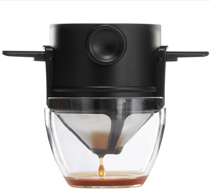 Pour Over Coffee Dripper, Reusable Stainless Steel Filters, Mini Collapsible Single Serve Coffee Maker for Home,