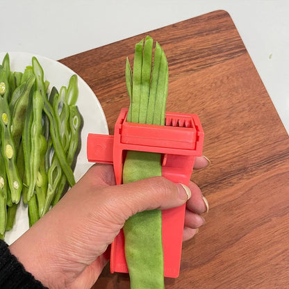 WRIBZD Stainless Steel Bean Slicer, French Style Green Bean Cutter, Multipurpose Beans Cutter, French Bean Slicer Bean Grater, Beans Cutting Shredding Tool, Kitchen Supplies