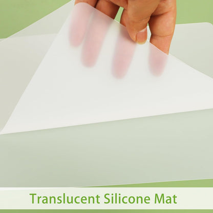 Large Clear Silicone Mats for Kitchen Counter, 14” x 20” Non-slip Waterproof Countertop Protector Liner (2/Pack)
