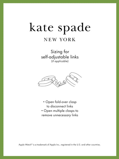 Kate Spade New York Women's Gold-tone Scallop Stainless Steel Bracelet Band for Apple Watch®, 38/40/41mm (Model: KSS0143)
